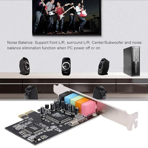 Tobo PCIe 5.1 Internal Sound Card for PC Windows 10 with Low Profile Bracket, 3D Stereo PCI-e Audio Card, CMI8738 Chip 32/64 Bit Sound Card PCI Express Adapter TD-749PC - Image 2