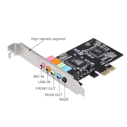 Tobo PCIe 5.1 Internal Sound Card for PC Windows 10 with Low Profile Bracket, 3D Stereo PCI-e Audio Card, CMI8738 Chip 32/64 Bit Sound Card PCI Express Adapter TD-749PC - Image 5