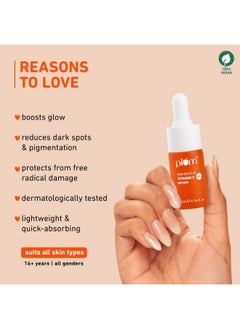 Plum 15% Vitamin C Face Serum For Glowing Skin | Reduces Dark Spots | For Dull Skin | With Mandarin | Beginner Friendly, For All Skin Types | 100% Vegan | 10 Ml  - Image 2