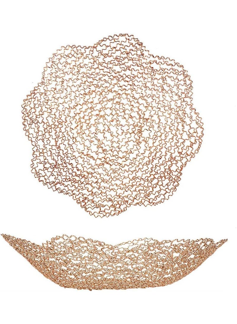 SYOSI Decorative Bowls for Home Decor and Centerpieces   Gold Vegetable Fruit Bowl for Kitchen Counter, Table Centerpieces for Dining Room and Living Room Decor, Fruit Basket for Kitchen Large - Image 1