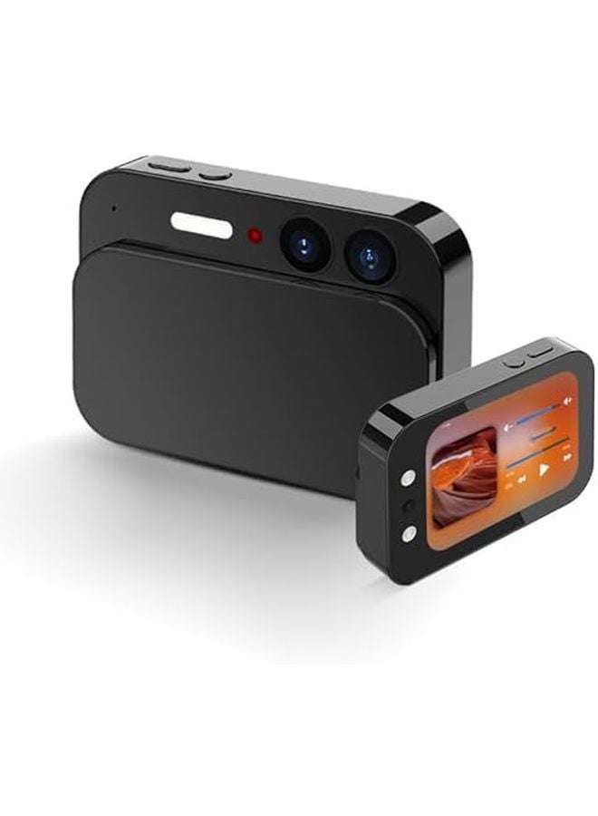 كاميرا رقمية 4K بدقة 64 ميجابكسل مع غطاء منزلق، شاشة 2.8 بوصة، بطارية 3600 مللي أمبير، أسود - Image 1