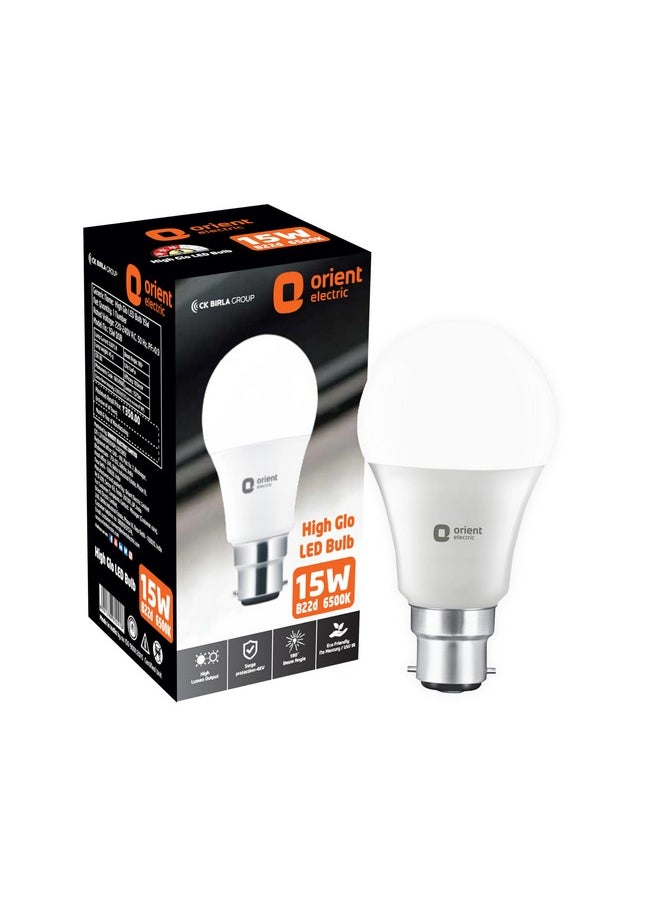 Orient Electric High Glo LED Bulb 15W, Cool white light, 6500K, B22d, Pack of 1 - pzsku/Z4710BCC738B0DE6A7063Z/45/_/1740982755/1f520665-af73-45c5-b946-6f46313c3cf9