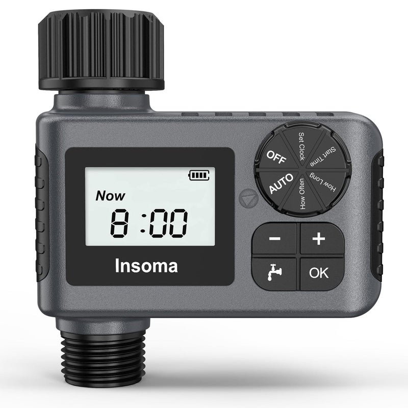 Outdoor Garden Hose Faucet Timers Programmable Water Sprinkler Timer with Rain DelayManualAutomatic Drip Irrigation and Lawn Watering System for Yard 1 Outlet