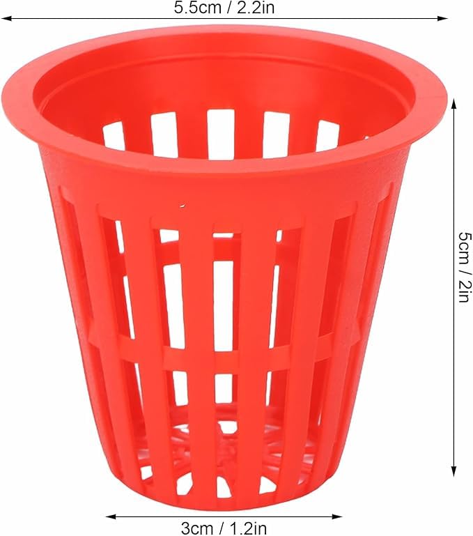 Meridian Growing Net Cup Reusable Hydroponics Grow Cup 10 Pieces Red - CT - Image 2