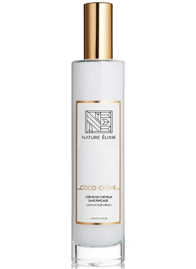 نايتشر إليكسير Nature Elixir COCO CRÈME - بلسم يُترك على الشعر للشعر المجعد، يُغذي الشعر ويرطبه - حليب الشعر، بلسم للشعر الناعم، بلسم يُترك على الشعر للشعر المجعد 1 3.4 أونصة 100 مل  - Image 1