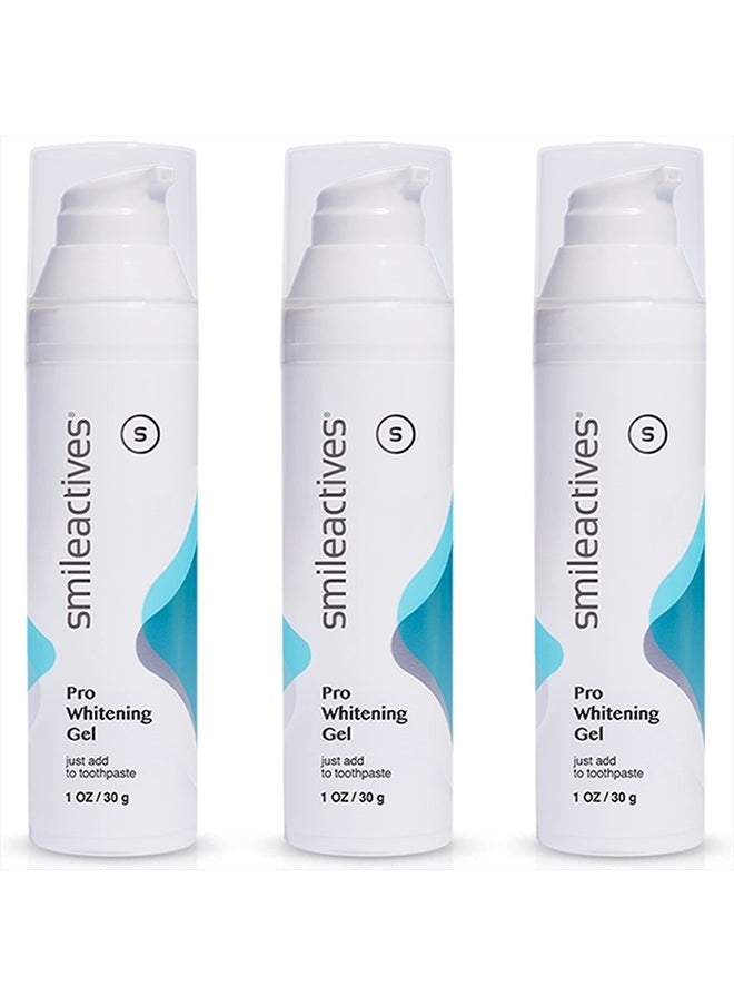 SmileActives Smileactives Teeth Whitening Gel - 1oz (Pack of 3) - Features Clinical-Grade Hydrogen Peroxide for Long Lasting White Teeth - Simply add to Toothpaste to Permanently Remove Coffee Stains & More!  - Image 1