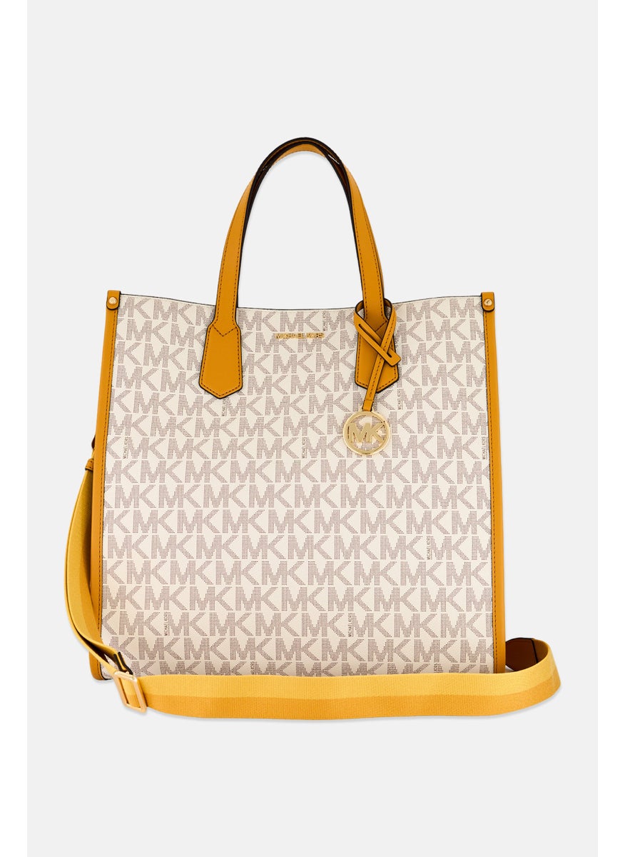 Michael Kors Women Brand Logo Maple Tote Bag 36 H x 36 L x 15 W cm, Beige  - Image 2
