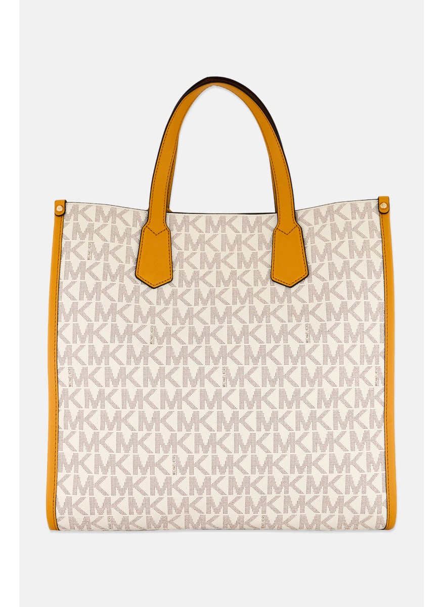 Michael Kors Women Brand Logo Maple Tote Bag 36 H x 36 L x 15 W cm, Beige  - Image 3