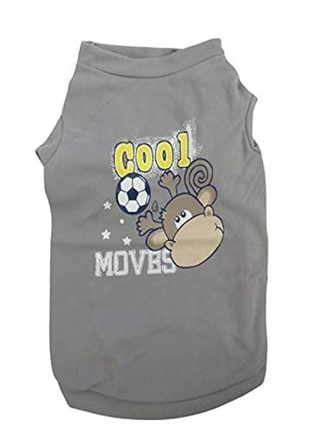 Gojira/Pets/Dogs/Cats Round Neck T-Shirt/Tee/Clothes/Summer Apparel (Grey) - only for Small Breeds (L) - Image 1