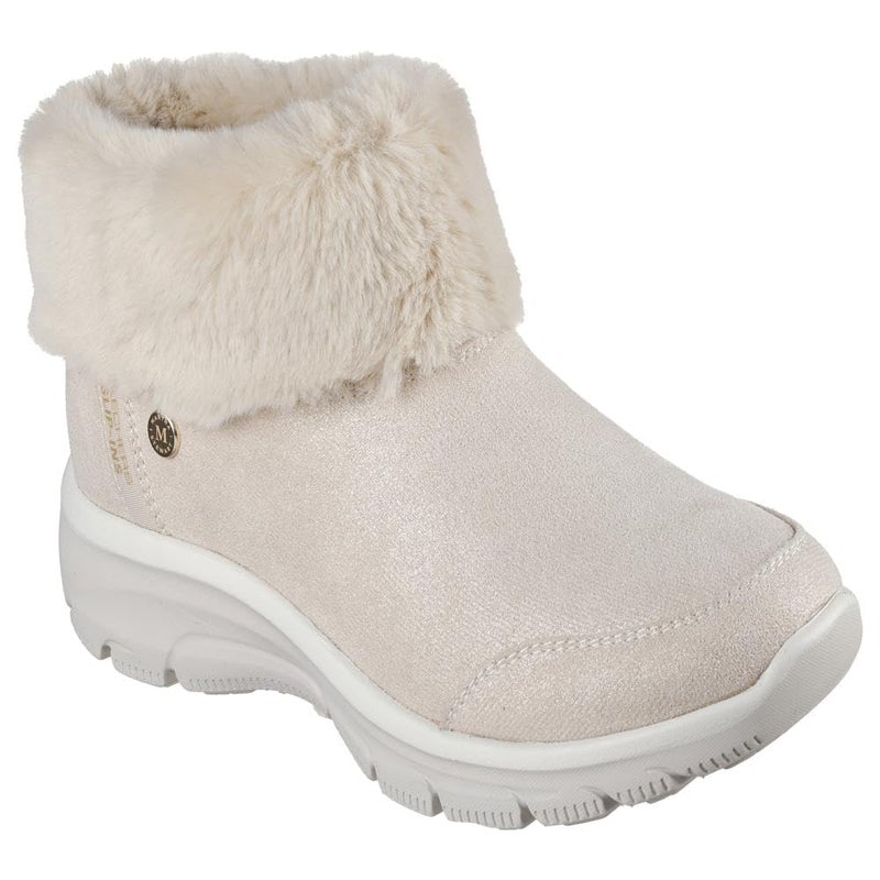 Skechers Womens EASY GOING COMFY COOL Martha Stewart Hands Free SlipIns cozy sparkle bootie Natural 55 M - Image 2