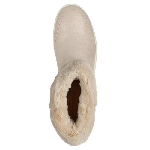 Skechers Womens EASY GOING COMFY COOL Martha Stewart Hands Free SlipIns cozy sparkle bootie Natural 55 M - Image 3