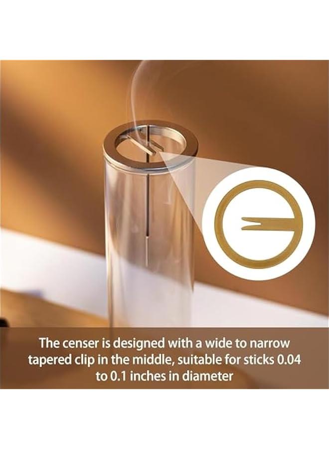 MIXDE Incense Holder,Modern Glass Design, Detachable & Dustproof, Easy Clean,Ideal for Meditation, Yoga, Home Decor - Fits 1.0mm-3.0mm Aromatherapy Sticks ﻿ - Image 2