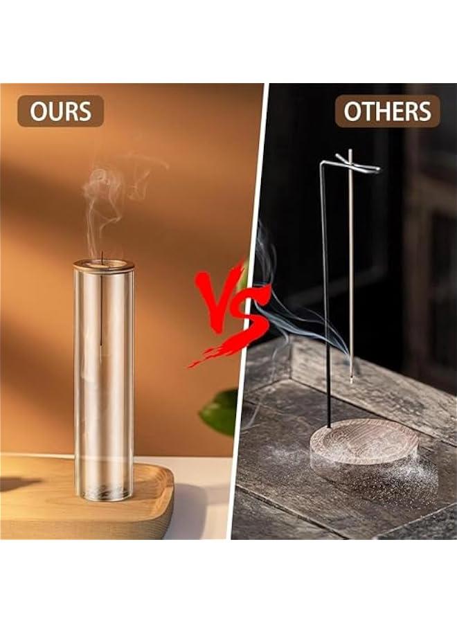 MIXDE Incense Holder,Modern Glass Design, Detachable & Dustproof, Easy Clean,Ideal for Meditation, Yoga, Home Decor - Fits 1.0mm-3.0mm Aromatherapy Sticks ﻿ - Image 5