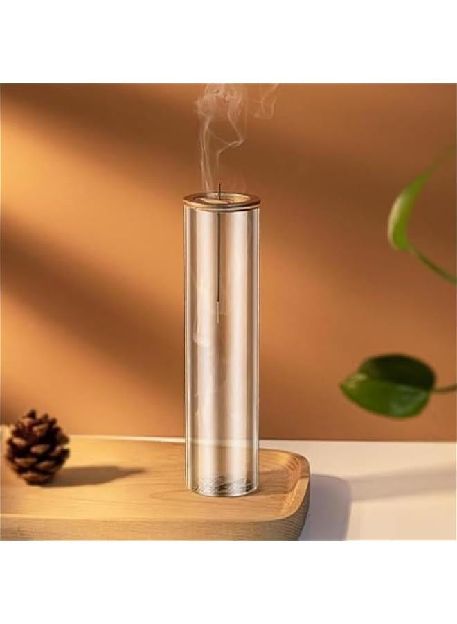 MIXDE Incense Holder,Modern Glass Design, Detachable & Dustproof, Easy Clean,Ideal for Meditation, Yoga, Home Decor - Fits 1.0mm-3.0mm Aromatherapy Sticks ﻿ - Image 1