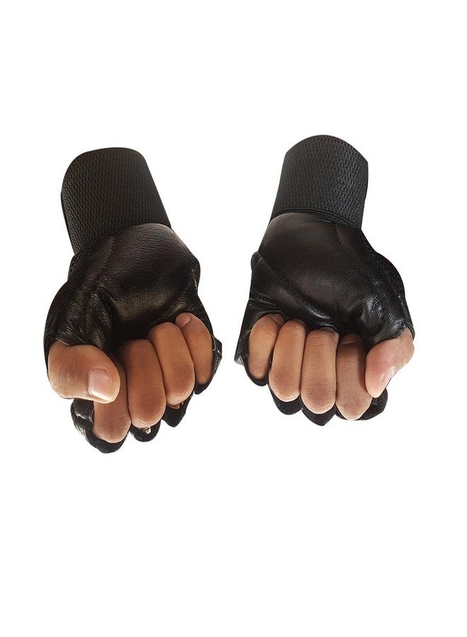 JetFire Gym Gloves Pure Leather | Weight Lifting Gloves with 12" Wrist Wraps Support for Gym Workout, Crossfit, Weightlifting, Fitness & Cross Training - The Best for Men & Women , Black - Image 4
