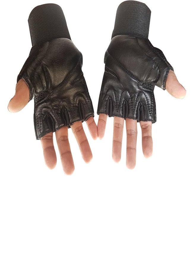 JetFire Gym Gloves Pure Leather | Weight Lifting Gloves with 12" Wrist Wraps Support for Gym Workout, Crossfit, Weightlifting, Fitness & Cross Training - The Best for Men & Women , Black - Image 3