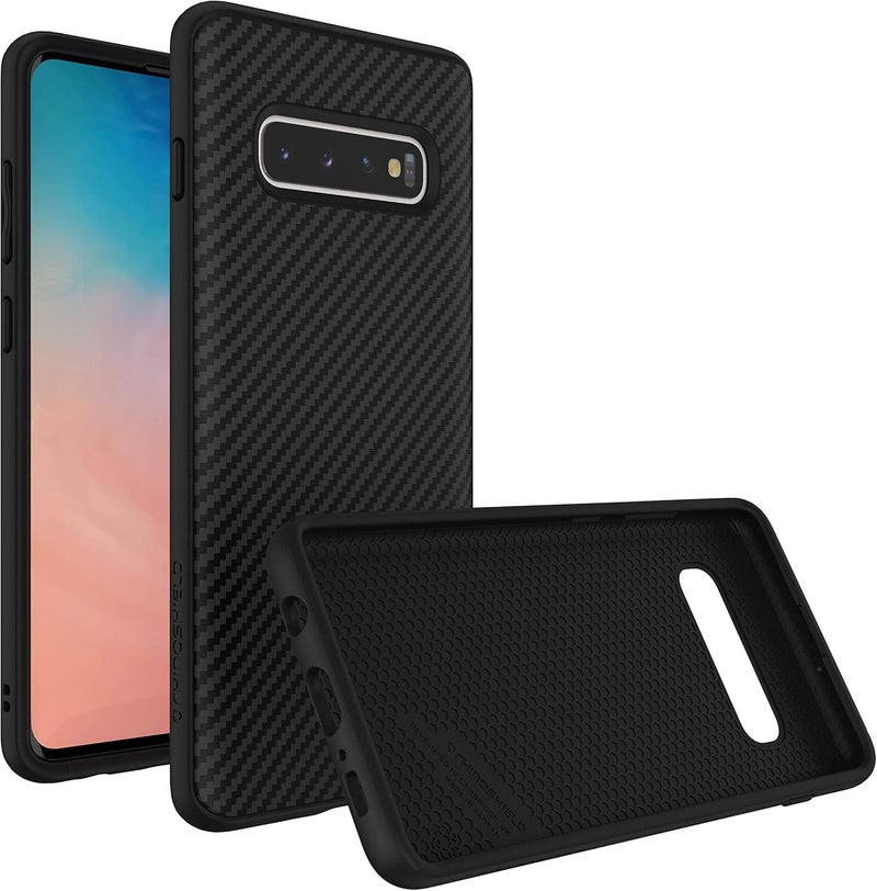 RHINOSHIELD Solidsuit Phone Case For Samsung Galaxy S10 Plus, Carbon Fiber Black