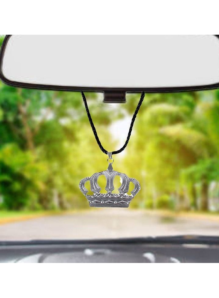 Generic Premium Quality Car Rear View Mirror Hanging Ornament Decoration Chain - Crown 1 Piece  - Image 1