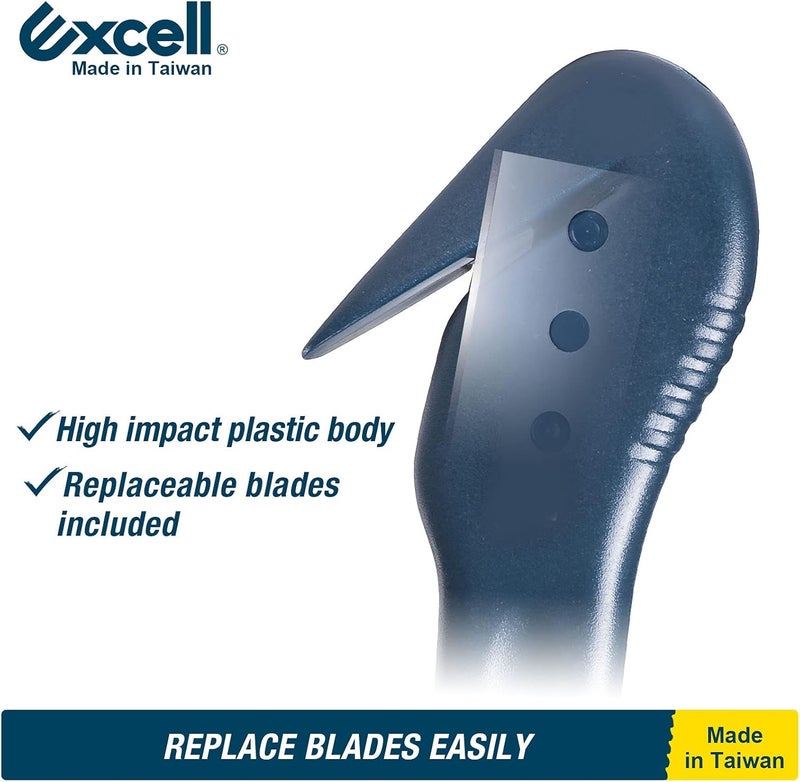 excell HP-259 Stretch Film Angled Cutter Suit Warehouse,Factory, Ergonomic Film Cutting Blade Safe and Efficient Cutting for Cryovac, Plastic Bags, Shrink Wrap (Angled Cutter) - Image 5
