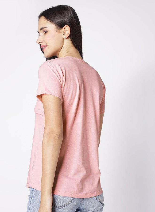 beebelle Women Solid Round Neck Cotton Top - Image 5