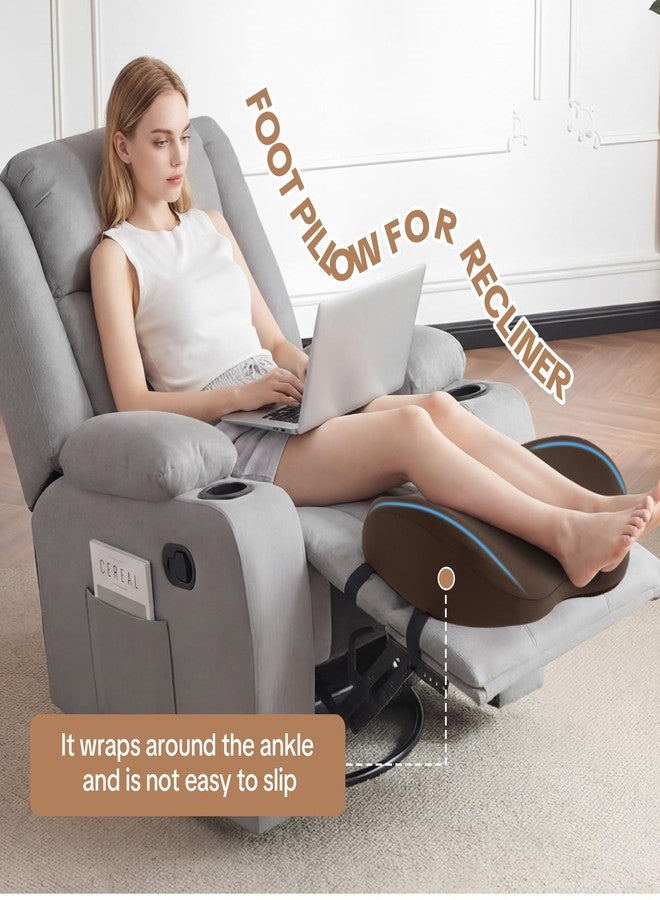 ROYALAY Recliner Foot Rest Cushion with Adjustable Strap, Memory Foam Recliner Leg Rest Pillow, Breathable Foot Pillow with Removable Cover, Recliners Accessories - Image 4