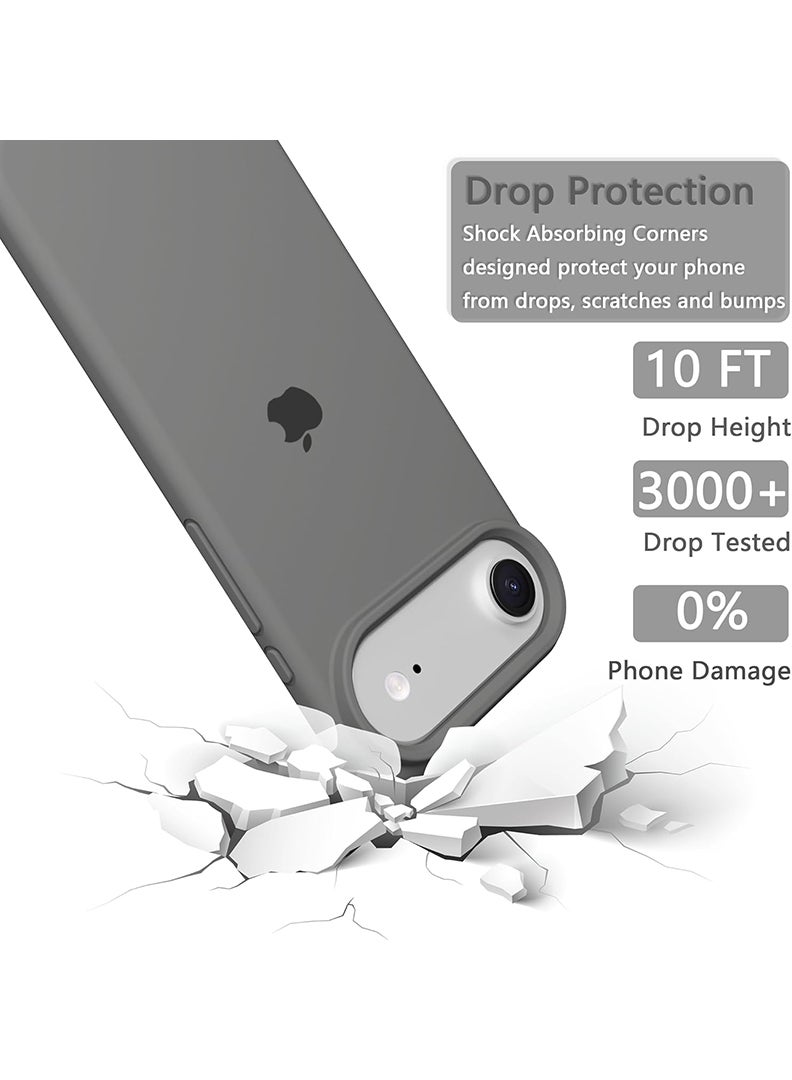 Case Up Apple iPhone 17 Air 2025 Premium Soft Liquid Silicone Case Cover - Dark Grey - Image 4