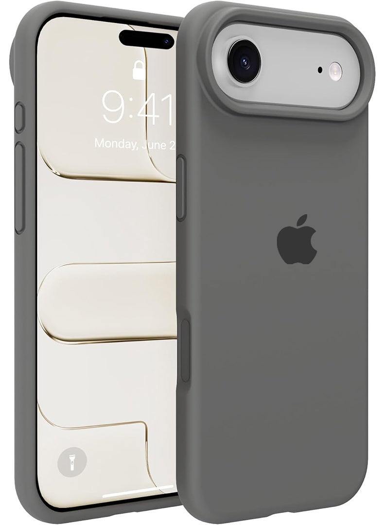 Case Up Apple iPhone 17 Air 2025 Premium Soft Liquid Silicone Case Cover - Dark Grey - Image 1