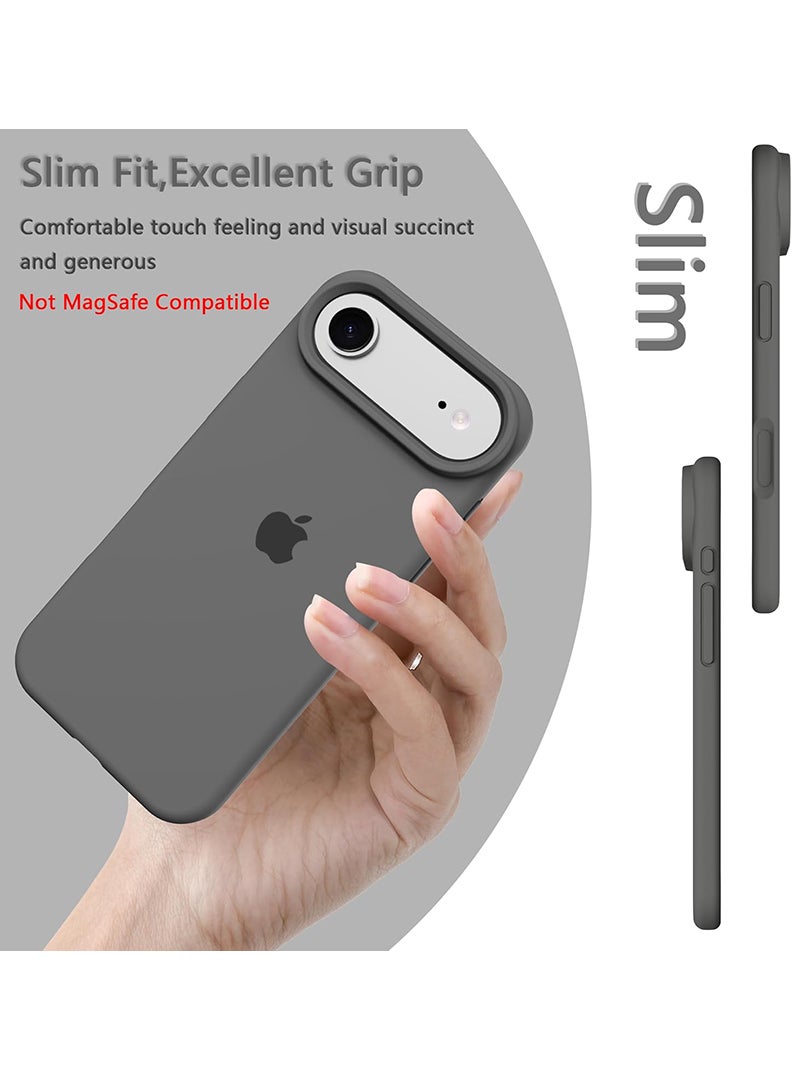 Case Up Apple iPhone 17 Air 2025 Premium Soft Liquid Silicone Case Cover - Dark Grey - Image 2