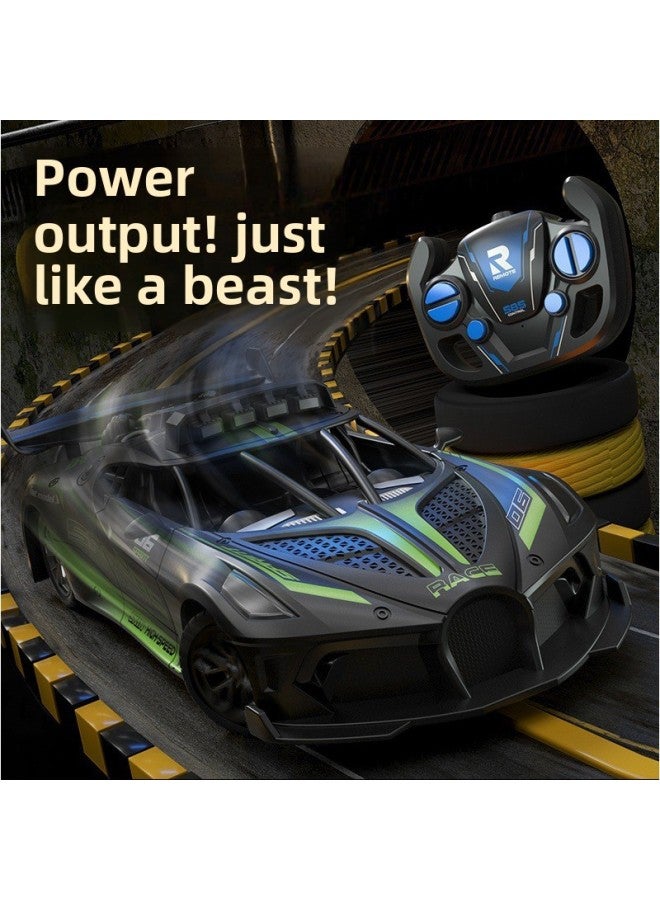 Remote Control Car Charging Version Artificial Wireless Racing Car Can Drift Mini Electric Kidsren's Boy High-Speed Toy Car-Color:Extra Large Size 25cm- ★ Borgati Sports Car-【black Orange】-Proportion:【single Battery Standard Configuration】 Lasts About 30 Minutes (home Model Signal Is About 3m Distance) - Image 3