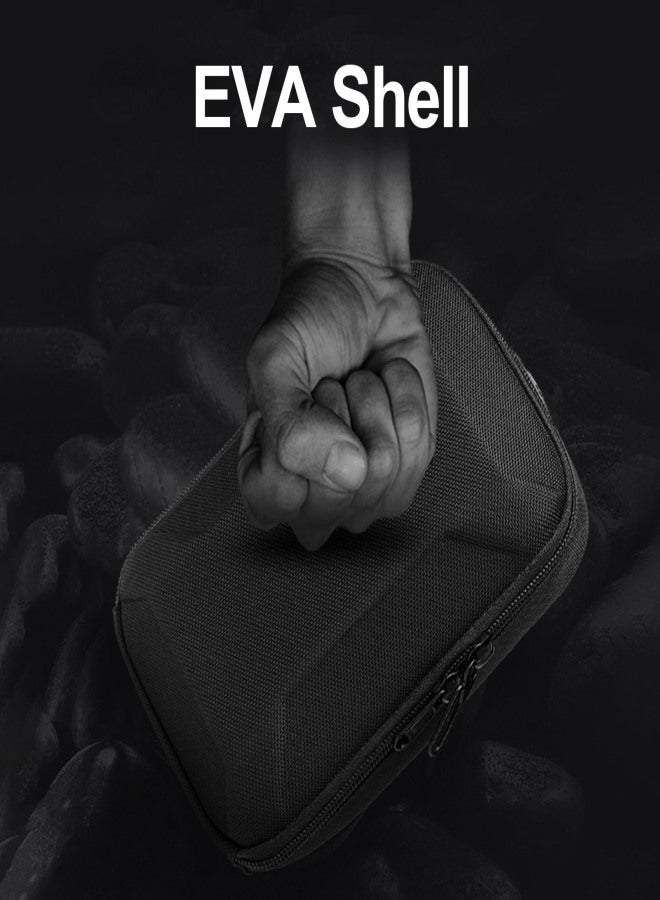 أوزوكو حقيبة يد صغيرة كاجوال من أوزوكو، حقيبة كتف واحدة، حقيبة كروس بودي للرجال، غلاف من مادة EVA، قماش مقاوم للماء، فتحة لسدادات الأذن - Image 4