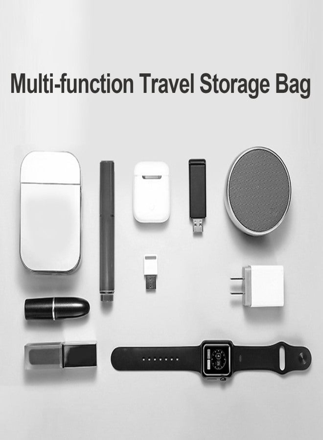 أوزوكو حقيبة يد صغيرة كاجوال من أوزوكو، حقيبة كتف واحدة، حقيبة كروس بودي للرجال، غلاف من مادة EVA، قماش مقاوم للماء، فتحة لسدادات الأذن - Image 3