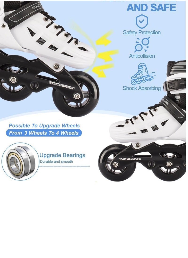 PRO Inline Skates for  Youth  with High Speed 3Wheels Skating Shoes
