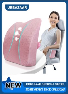 URbazaar Lumbar Support Pillow for Office Chair Back Support Pillow for Car, Computer, Gaming Chair, Recliner Memory Foam Back Cushion for Back Pain Relief Improve Posture  - Image 1