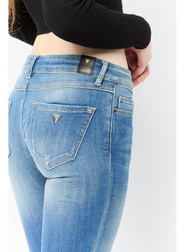 GUESS Women Skinny Fit Dark Wash Stretchable Denim, Navy  - Image 2