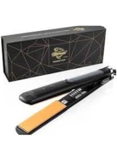 Generic Professional Hair Straightener with Digital Display Ceramic Temperature Up to 399°C, Tornado Gold - Black  - Image 1