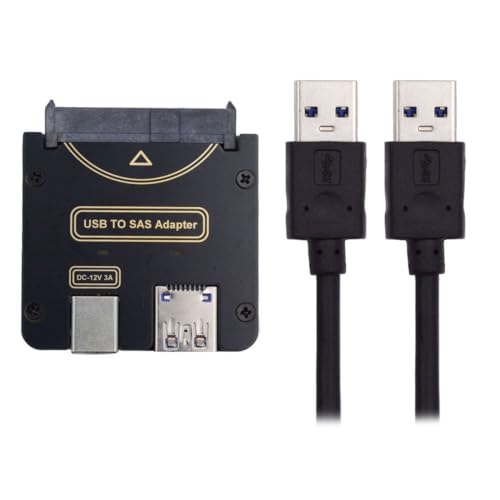 xiwai SFF8482 SAS 29Pin to 5Gbps USB 30 Hard Disk Drive Raid Adapter Card with Chipset and Power Port Need 12V3A Power Supply - Image 1