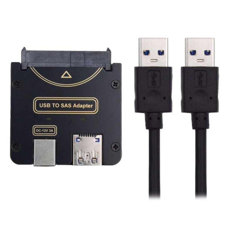 xiwai SFF8482 SAS 29Pin to 5Gbps USB 30 Hard Disk Drive Raid Adapter Card with Chipset and Power Port Need 12V3A Power Supply - Image 2