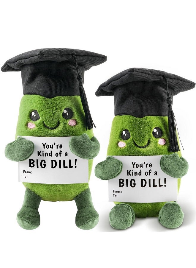 Primo Lines 2025 Graduation Stuffed Pickle Plush Toy - 7" Emotional Support Doll with Gift Card Holder & Graduation Cap, Inspirational Keepsake for Elementary, High School & College Graduates - Image 2