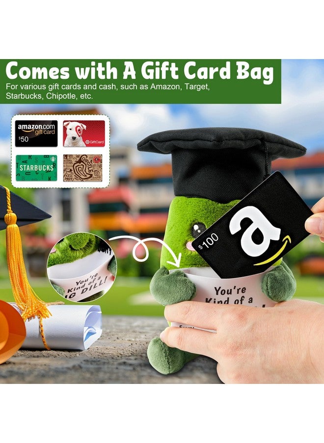 Primo Lines 2025 Graduation Stuffed Pickle Plush Toy - 7" Emotional Support Doll with Gift Card Holder & Graduation Cap, Inspirational Keepsake for Elementary, High School & College Graduates - Image 5