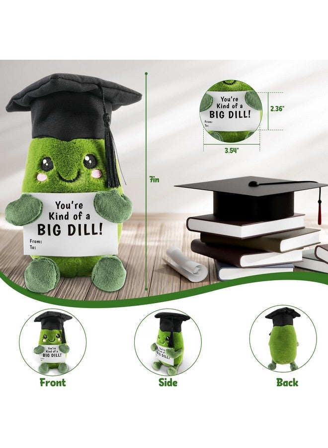 Primo Lines 2025 Graduation Stuffed Pickle Plush Toy - 7" Emotional Support Doll with Gift Card Holder & Graduation Cap, Inspirational Keepsake for Elementary, High School & College Graduates - Image 3