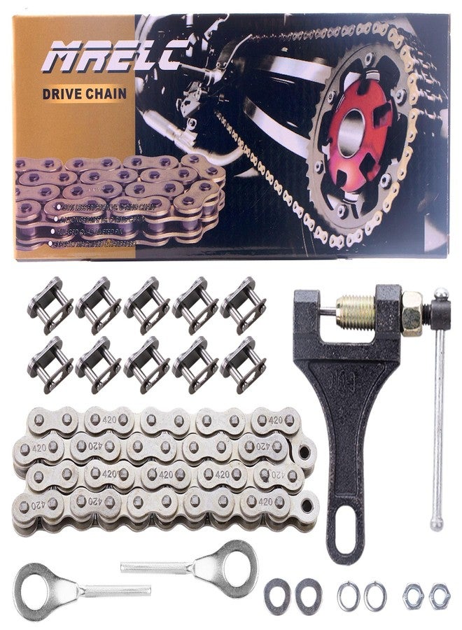 MRELC 420 Chain 42 Links + Chain Breaker fit for Coleman CT200U CT200U-EX BT200X Baja Warrior MB200 Massimo Trailmaster Predator 212cc 196cc 6.5hp Mini Bike Parts - Image 1