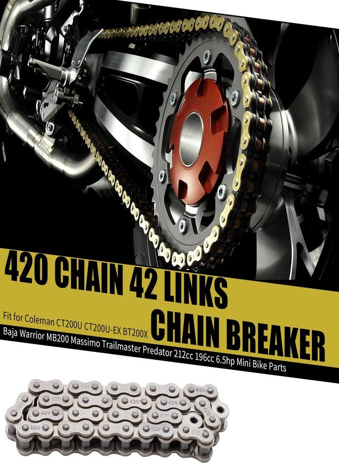 MRELC 420 Chain 42 Links + Chain Breaker fit for Coleman CT200U CT200U-EX BT200X Baja Warrior MB200 Massimo Trailmaster Predator 212cc 196cc 6.5hp Mini Bike Parts - Image 5