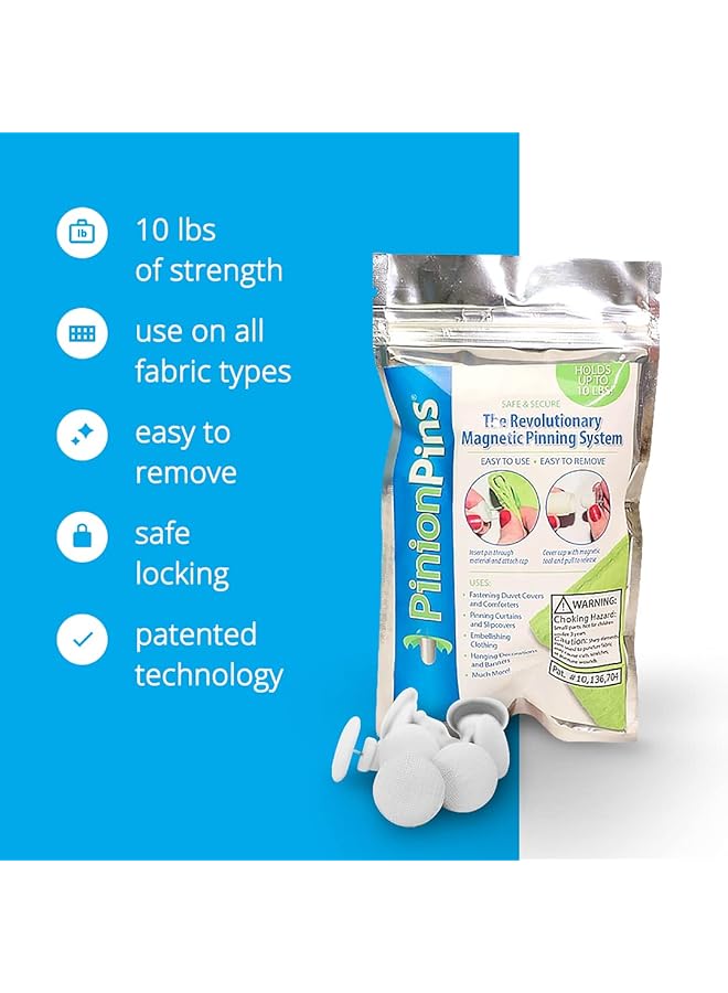 erorex 8 White Cloth Magnetic Duvet Clips 8 Per Pack Enough For 2 Beds White Cloth - Image 4