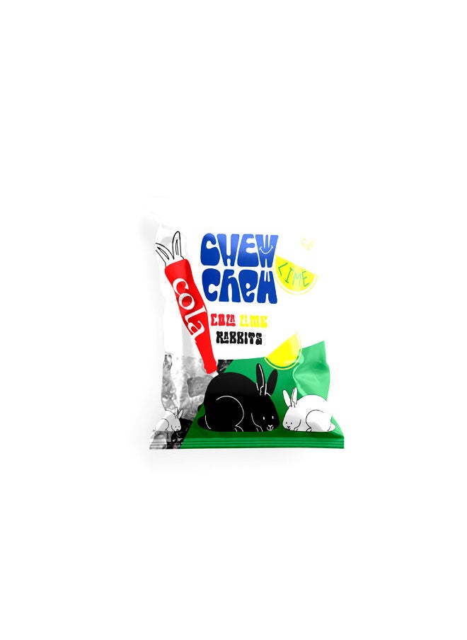 CHEW CHEW Gummies Jelly Candy Rabbit Cola And Lime - 40 grams 
