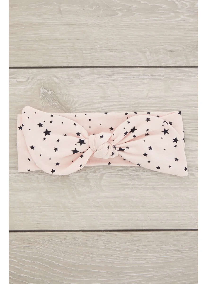 Babygiz Powder Black Polka Dot Handmade Soft Rabbit Ear Natural Cotton Combed Baby Kids Girls New Style Bandana