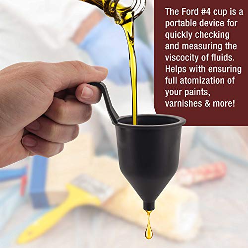 Master Airbrush TCP Global Brand SG244 Liquid Thickness & Viscosity Measuring Cup Ford # 4 Four, Viscosimeter to Measure Paint - Image 3