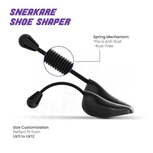 SNEAKARE Anti Rust Spring Shoe Shaper for Men (1 Pair) - Shoe Tree + Stretcher - Men's Shoes Accessories - Works for All Types of Sneakers & Other Shoes - Image 4