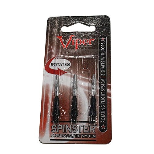 Viper Spinster Aluminum Dart Shaft: Short (SH), Black, 3 Pack - Image 5