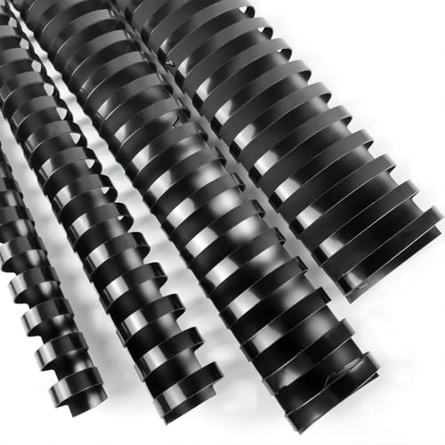 HOUYEE 40 Pack Multi-Size Ring Binding Combs: 5/8 Inch, 1 Inch, 1-1/2 Inch,2 Inch,Letter Size Black Plastic Spines - Image 1