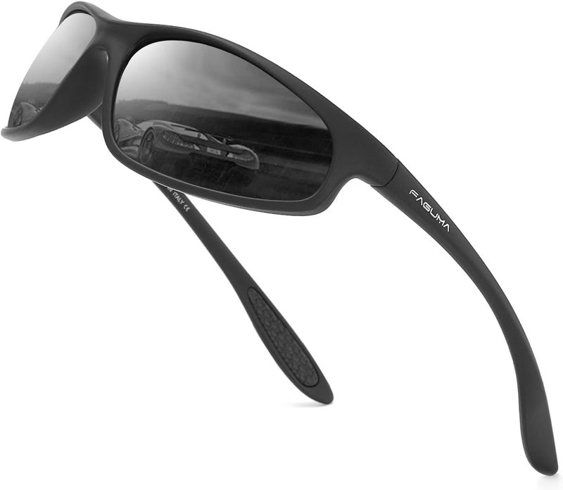 FAGUMA Polarized Sports Sunglasses For Men Cycling Driving Fishing UV400 Protection - Image 1
